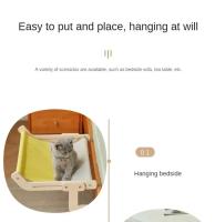 Colchón Para Gato De Hamaca De Soporte Respirable Madera Tipo Colgante Para Lámina De Ventana Y Balcón Cama De Mascota Simple Y Moderna - details 9