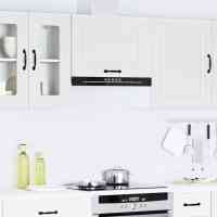 vidaXL Armario de pared para cocina Kalmar madera de ingeniería negra en color Negro/Gris hormigón/Gris sonoma y más | almacenamiento funcional diseño moderno para baño dormitorio sala - details 4