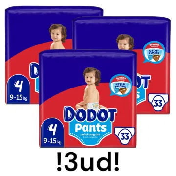 PACK de 3 - PAÑALES-BRAGUITA Dodot Pants TALLA 4 (99 UNIDADES) 9-15 KG - 1