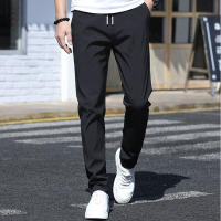 Pantalones Casuales Para Hombre De Seda De Hielo Ultrafino Transpirables Y Secado Rápido Estilo Recto Cierre Elástico Y Cómodo Para Verano - details 4