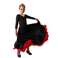 Falda de Flamenco con Dos Volantes para niña. Tallas y Colores a Elegir. - details 1
