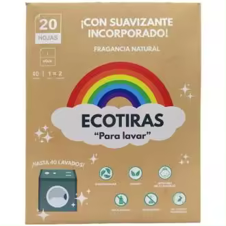 ECOTIRAS PARA LAVADORA DETERGENTE con suavizante 20hojas ECO - 1