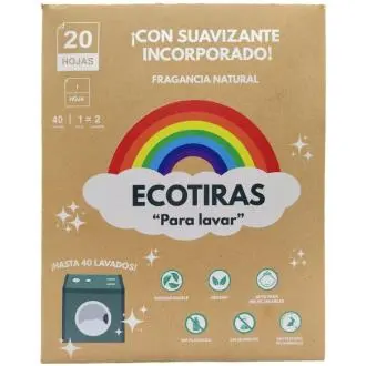 ECOTIRAS PARA LAVADORA DETERGENTE con suavizante 20hojas ECO - 1