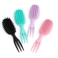 Cepillo De Pelo Para Cabello Rizado Suave Y Africano Con Masaje Del Escalpelo Herramienta De Peluquería Para Borde De Rollo - details 4