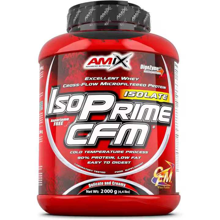 AMIX - Proteína Isolada Isoprime CFM, 2 Kg - Sabor a Elegir - Gran Aporte de Aminoácidos - Contiene Enzimas Digestivas - Proteínas para Aumentar Masa Muscular - 1