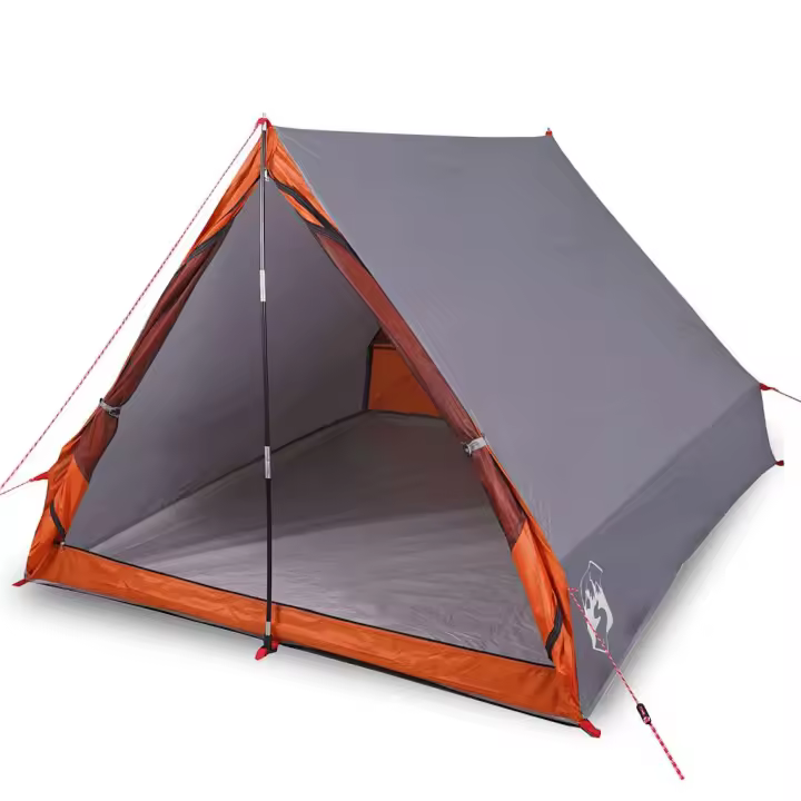vidaXL Tienda de campaña marco en A para 2 personas impermeable gris - 1