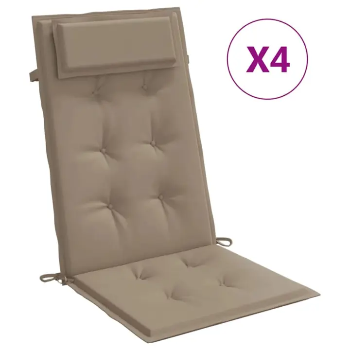 Zapatos de Silla con respaldo alto 4 UDS de lona Oxford gris taupe - 1