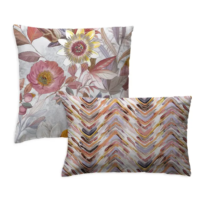 ETHERE MAISON - Pack 2 fundas cojín decorativas Agramas Beig - 1