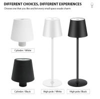 Lámpara De Mesa Inalámbrica LED Recargable Con Sensor De Toque Luz Nocturna Para Lectura Decoración De Hotel Bar Restaurante Dormitorio - details 2