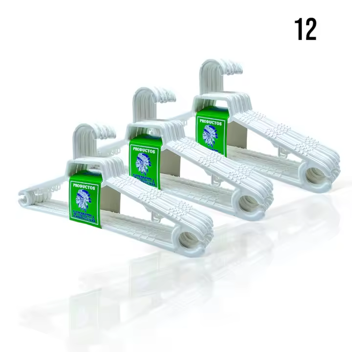 MINOKUA - Perchas de Plastico Antideslizantes 39x17 - Organización Eficiente - 1