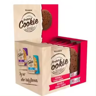 WEIDER PROTEIN COOKIE double choco chip 90grx12uds. - 1