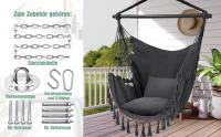 Silla Colgante con 2 Cojines y Bolsa - Silla Hamaca Colgante de Carga 330lbs para 2 Personas Adultos y niños, Mecedora, Hamacas Jardin Portátil para Interior y Exterior, Balcón - details 0