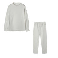 Conjunto De Dos Piezas Para Mujer De Otoño E Invierno Suéter De Cuello Alto Casual Color Sólido Pantalones Conjunto De Moda - details 15