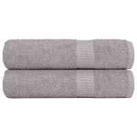 vidaXL Toallas de baño 2 uds 100x150 cm 360 gsm 100% algodón en color Marrón/Verde/Gris y más - details 2