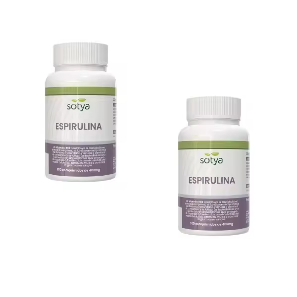 SOTYA ESPIRULINA 400 MG 100 COMPRIMIDOS PACK 2 UNIDADES - 1