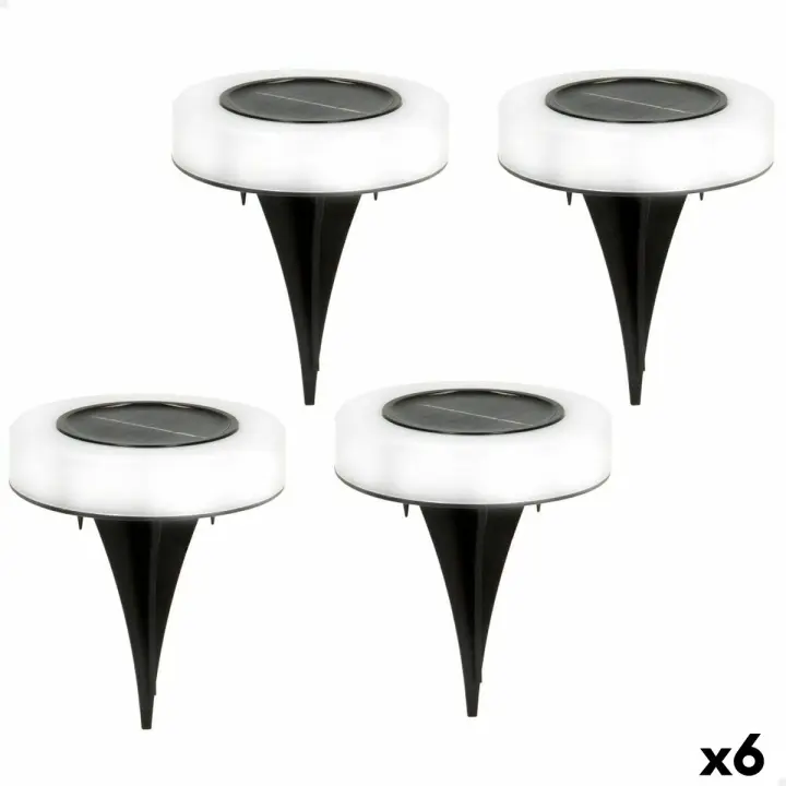 Set de estacas solares de jardín Aktive 4 Piezas ABS 10,5 x 12,5 x 10,5 cm (6 Unidades) - 1