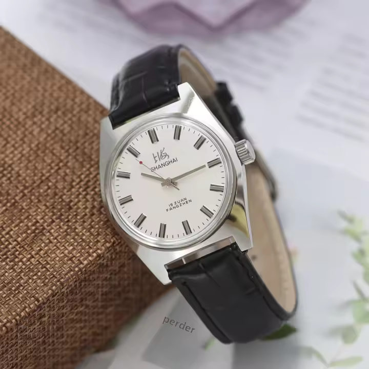 Reloj Mecánico De Mano Shanghai 7120 Para Hombre 36mm Retro Business Clásico Y Sencillo Resistente Al Agua Acero Inoxidable Y Cuero - 1