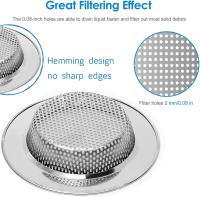 2 Piezas Filter Fregadero de Cocina Tapón Maple Inoxidiable Colador para Tocador Baño Filtra Residuos y Evitar El Bloqueo (11,5 cm) - details 1