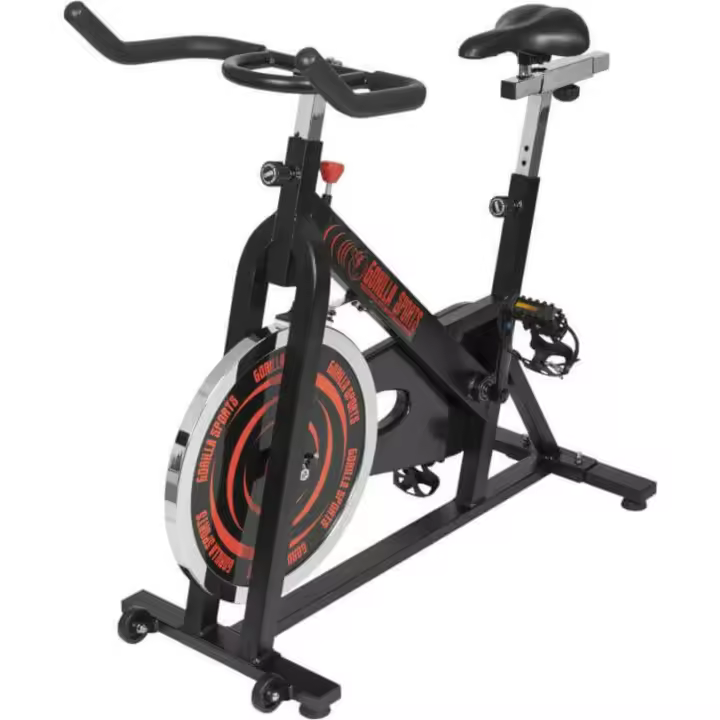 Gorilla Sports Bicicleta estática Indoor Spinning con pedalier F25x50 - 1