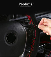 Funda De Volante De Cuero Universal 38cm Antideslizante Y Transpirable Para Protección Del Coche Accesorios Interiores De Coche - details 8