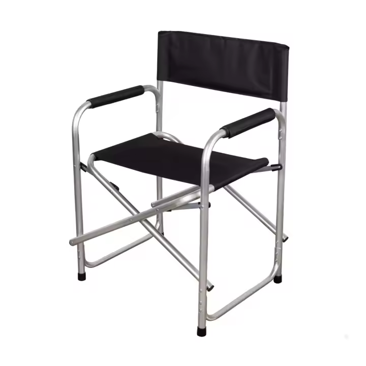 GREATOOL Silla Director Aluminio Director Negro en Aluminio y Poliéster Tela Oxford 54X45X78CM Extra Large - 1