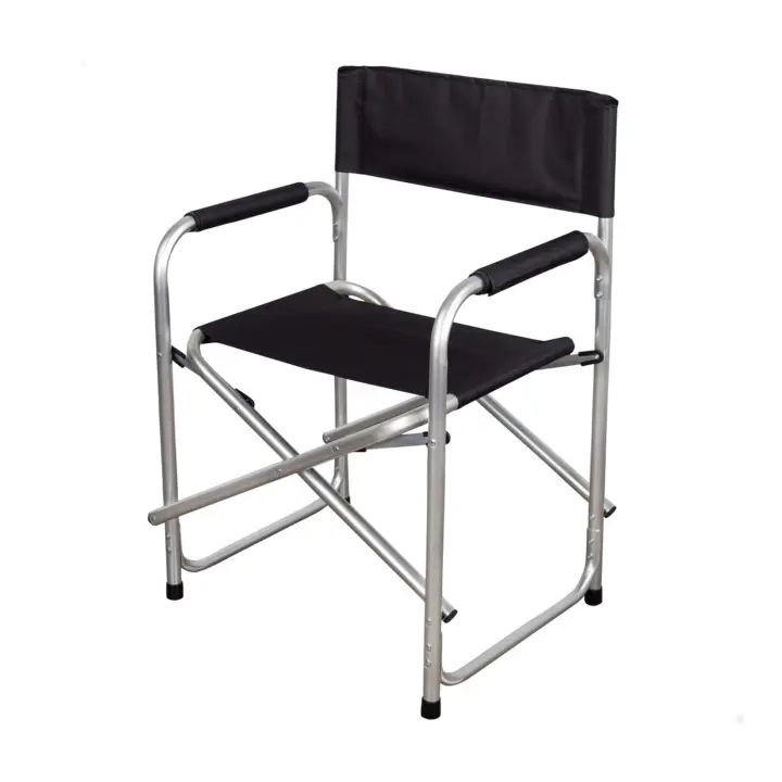 GREATOOL Silla Director Aluminio Director Negro en Aluminio y Poliéster Tela Oxford 54X45X78CM Extra Large - 1