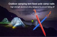 10pcs De Palos De Tenda Ultraligeros De Aleación De Aluminio 18cm Con Bolsa De Almacenamiento Convenientes Para Camping Y Actividades Al Aire Libre - details 1