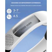 Ventilador de cuello 4 Turbo plegable, Enfriador de cuello, batería de 4000 mAh, sin aspas, Ventilador de viento portátil, 3 velocidades, Ventilador recargable tipo C - details 1