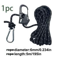 Ajustador De Cordón Para Tienda De Campaña 6mm 5m Cuerda Reflectante Para Atar Con Resorte Rieles De Aluminio Y Hebilla De Acero Carbono - details 7