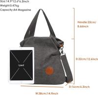 Bolso de mano de Lona para Mujer, Bandolera de un solo hombro, grande para la Mujer Bolso, 2025 - details 0