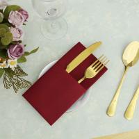 50Pcs Napkins De Sensación De Lino Desechables Con Bolsillo Para Cuchillo Y Tenedor Preflejados Como Servilletas De Tela Para Boda Y Fiesta - details 9