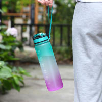 Botella Deportiva De 1000ml Con Tapa Y Marca De Tiempo Para Exteriores Camping Copo De Bebida Portátil Antigrado Y Reutilizable Para Estudiantes - details 9