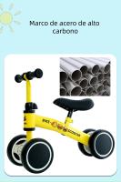 Bicicleta de Equilibrio Infantil sin Pedales, Bicicleta de Deslizamiento para Bebés de 1-2-3 Años, Cuatro Ruedas, Tres Colores - details 7