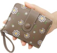 Cartera para Mujer, Modern Y elegant with estampado de margaritas, Monedero with Cremallera exterior, tarjetero y Ventana para Identificación. - details 4