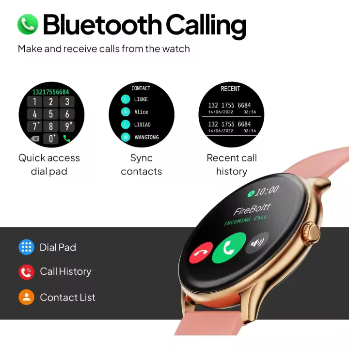Reloj Inteligente Pantalla de 3.89cm, Batería de 650Mah, Impermeable IPX8, Seguimiento Deportivo, 100+ Modos de Ejercicio, Función de Llamada, Carga USB-Marca - 1