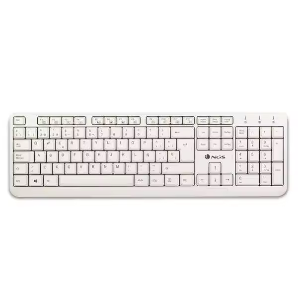 Ngs spike teclado usb - 12 teclas multimedia - cable de 1.40m - color blanco - 1