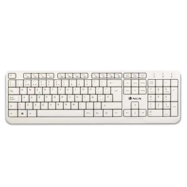 Ngs spike teclado usb - 12 teclas multimedia - cable de 1.40m - color blanco - 1