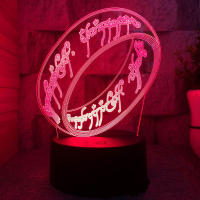 Lámpara De Noche 3D Luz Mágica Anillo Creativo Regalo Para Dormitorio Lámpara De Mesa USB Pequeña Para Leer Antes De Dormir - details 5