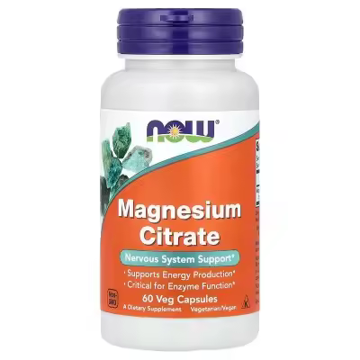 Citrato de Magnesio, 60 Cápsulas vegetales de Now Foods - 1
