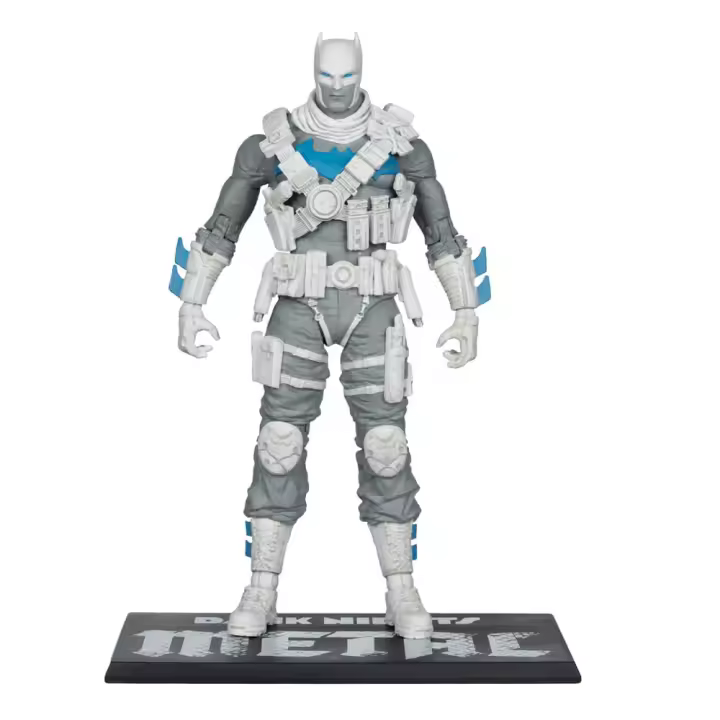 Figura del multiverso DC El Caballero Grim (Noches Oscuras Metal) (Edición con acentos en blanco y negro) (Etiqueta dorada) 18 cm - 1