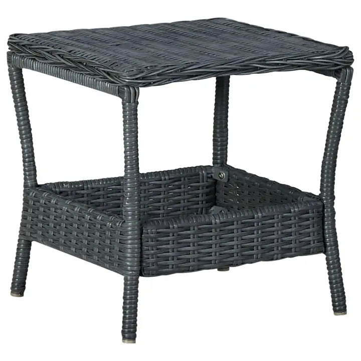 Mesa de Jardín sintético gris oscuro 45x45x46,5 cm - 1