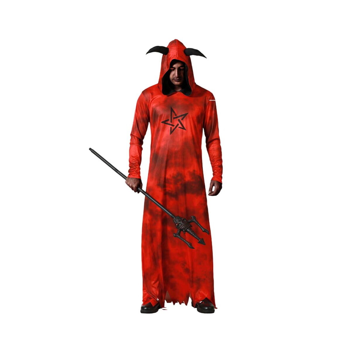 Disfraz de Demonio XL para Adultos - Elegante Vestido de Halloween 100% Poliéster para Fiestas y Celebraciones