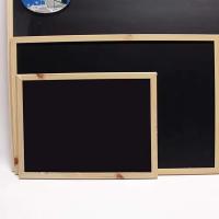 Pizarra Negra, Enmarcado con Madera sólida, para tiza y rotulador de Pizarra, ideal para cocina, salón, clases particulares, con tres tamaños 30x40, 40x60, 60,90. - details 1