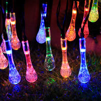 Luces De Navidad LED Solares Con Forma De Gotas De Agua Decoración De Jardín Impermeable Para Exteriores Guirnalda De Calle - details 7