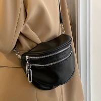 Bolso bandolera de cuero PU vintage, bolso de cintura con doble cremallera de moda, bolso de hombro y riñonera de moda para mujer - details 1