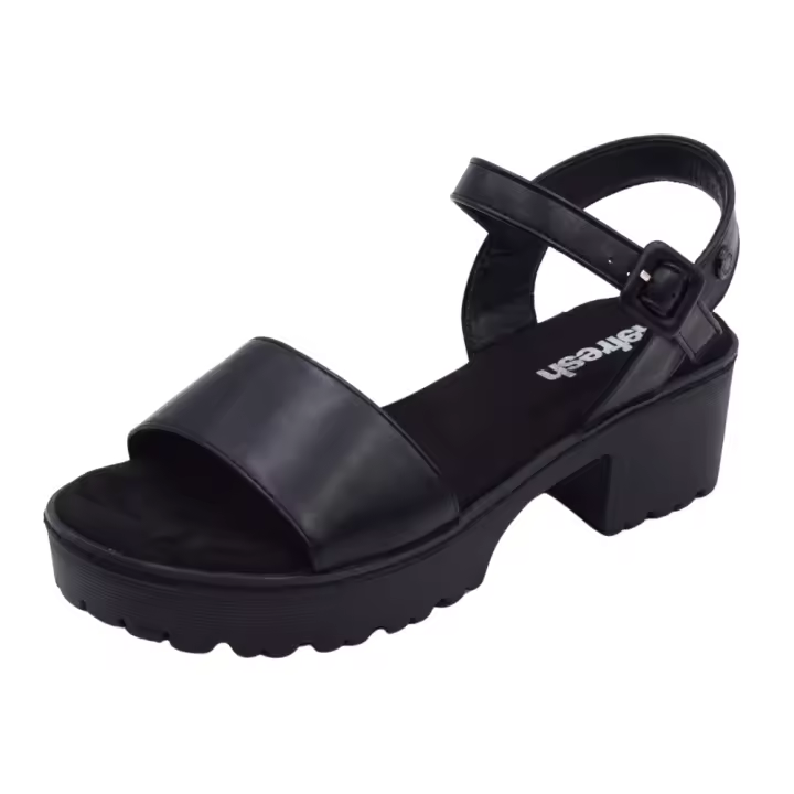 Sandalia Refresh De Pala Y Tacón Grueso Mujer Color Negro - 1