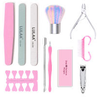 YIKOOLIN Kit De Manicura De Uñas 12 Piezas Con Cortauñas Y Empuñadura De Uñas Set De Arte De Uñas Con Archos De Uñas De Acero Inoxidable - details 0