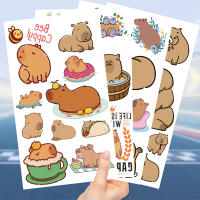 10Pcs/set Pegatinas De Tatuaje Capybara Para Niños Dibujos Animados Temporales Hidrofóbicos Regalo De Cumpleaños Para Niños Boys Y Girls - details 2