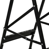 DURHAND Banco de Trabajo Plegable, 4 en 1, Mesa de Trabajo con 4 Abrazaderas Ajustables, 2 Manivelas, 2 Paneles de MDF, para Garaje y Taller, Carga 100 kg, 62,5x60,5x78,5 cm, Natural y Negro - details 3