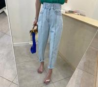 Pantalones Vaqueros Casual Para Mujer REALEFT Con Bolsillos Delanteros Cintura Alta Vintage Color Sólido Pantalones Rectos Para Damas - details 5
